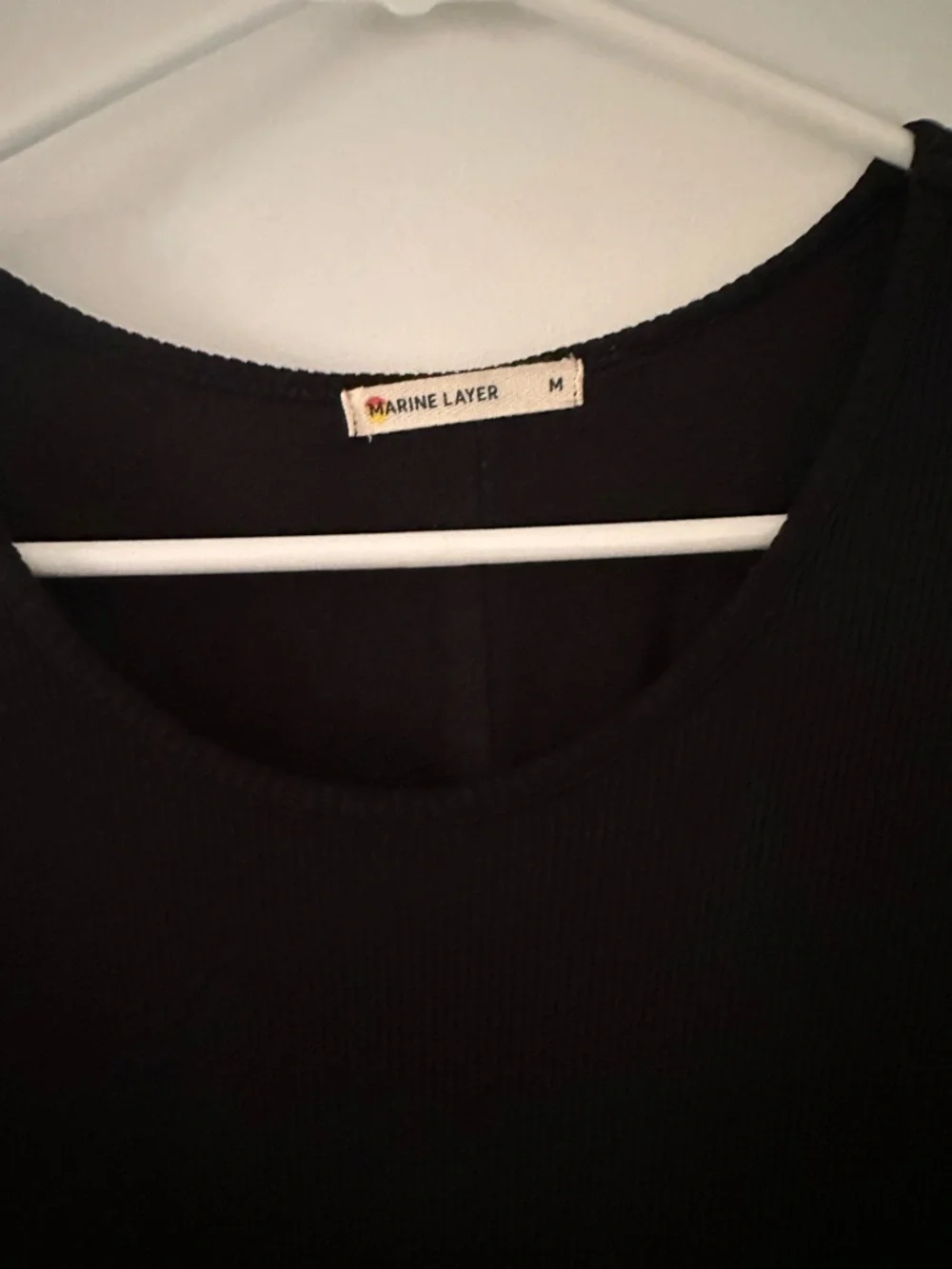 Marine Layer Black Long Sleeve Midi Dress great condition size Medium
